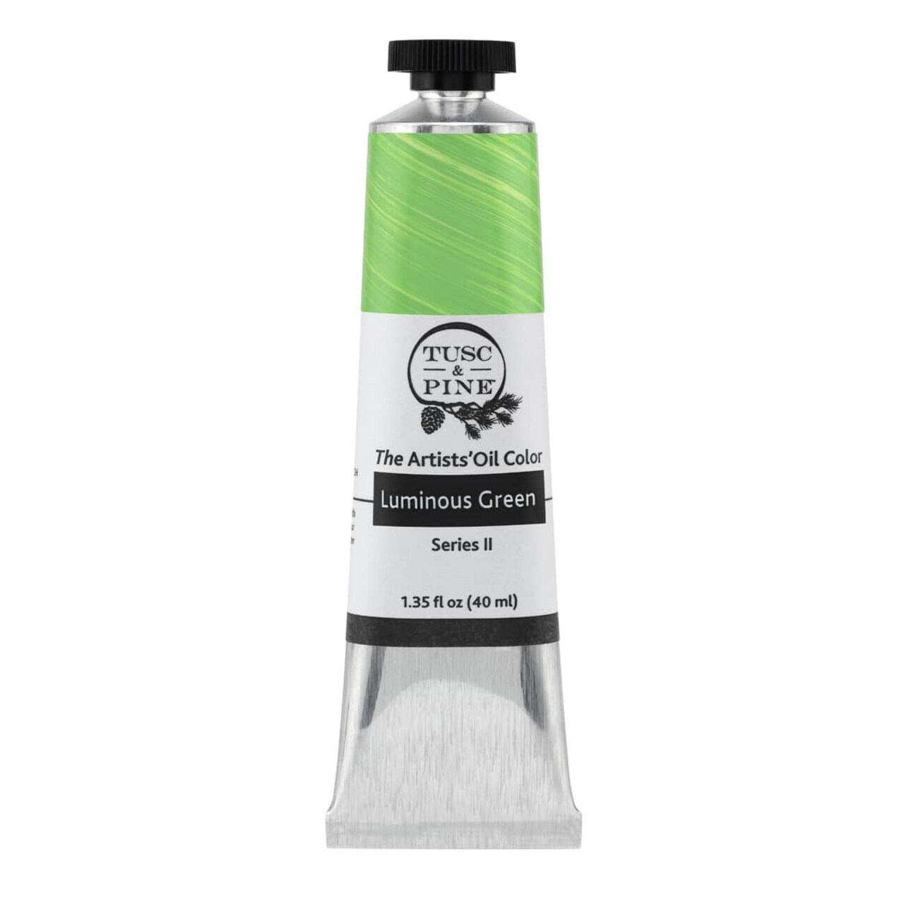Tusc & Pine Artist Oil Paint - Luminous Green, 40 ml, Non-Yellowing, Rich & Creamy Consistency, Maximum Pigment Load, Small Batch Milled Oil Paints Made in the USA for Professional Artists